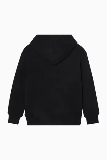 Camo Logo-print Hoodie in Cotton