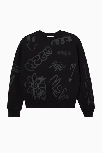 Graphic-print Sweatshirt in Cotton