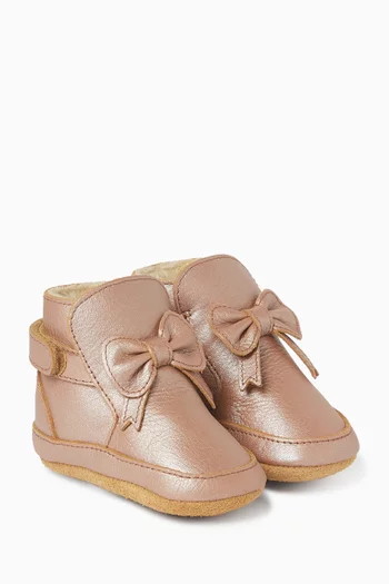 Cubow Booties in Metallic Leather