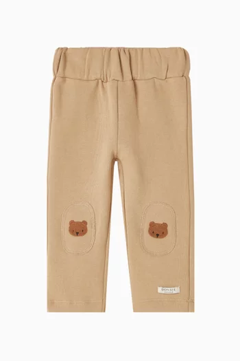 Joek Bear Print Pants in Organic Cotton