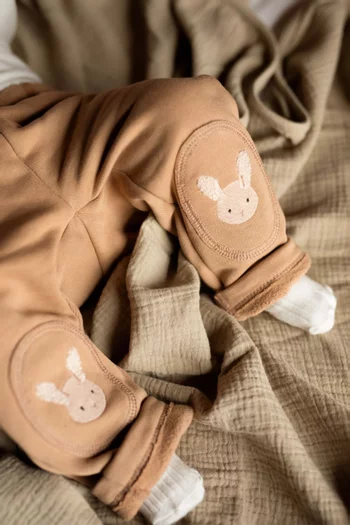 Joek Fluffy Bunnies-patch Pants in Organic Cotton