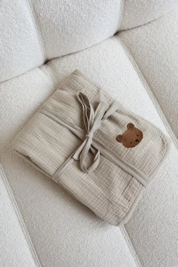 Ploekie Muslin Bear Blanket in Cotton