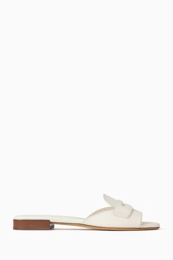 Logo Sandals in Leather