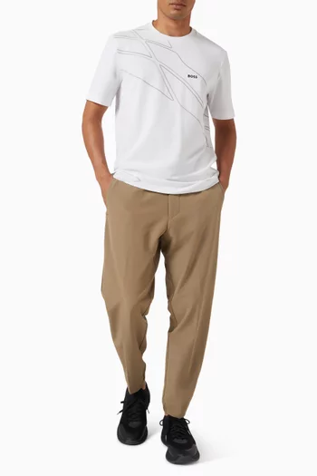 تي شيرت رياضي معالج لامتصاص العرق بيكيه مطاطي