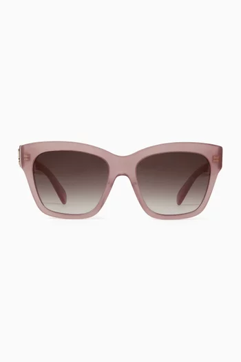 Triomphe Geometric Sunglasses in Acetate