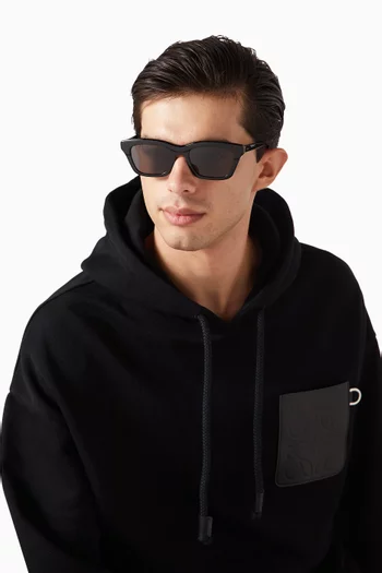 Slim Square Sunglasses in Acetate