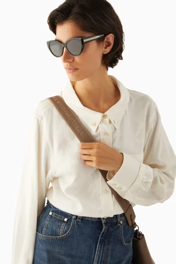 نظارة شمسية بإطار بتصميم فراشة أسيتات حيوي