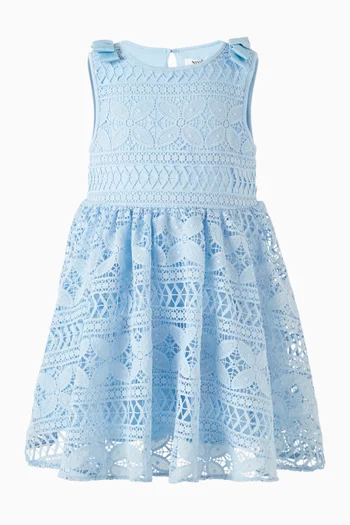 فستان بعقدة واسع دانتيل 