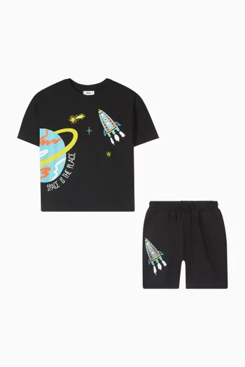 Graphic-print T-shirt & Shorts Set