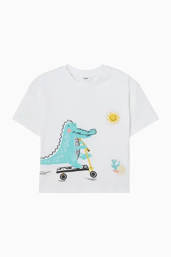 تي شيرت بطبعة ديناصور قطن جيرسيه