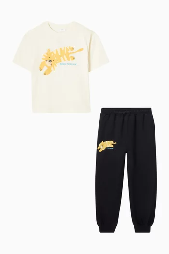 Graphic-print T-shirt & Sweatpants Set