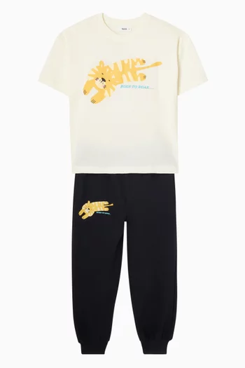 Graphic-print T-shirt & Sweatpants Set