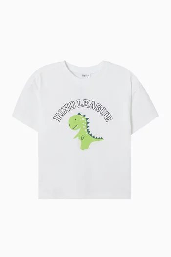 تي شيرت بطبعة ديناصور قطن جيرسيه