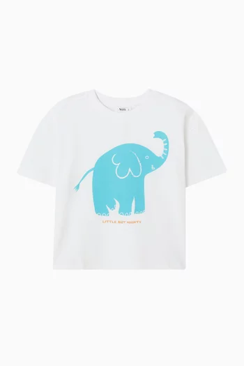 تي شيرت بطبعة فيل قطن جيرسيه