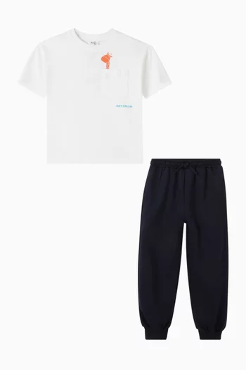 Graphic-print T-shirt & Sweatpants Set