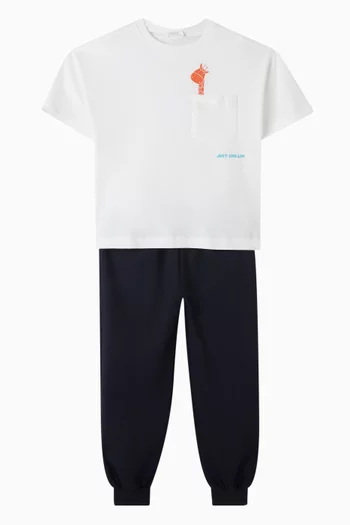 Graphic-print T-shirt & Sweatpants Set