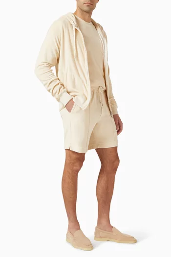 Leisure Zip-up Hoodie in Terry Towelling