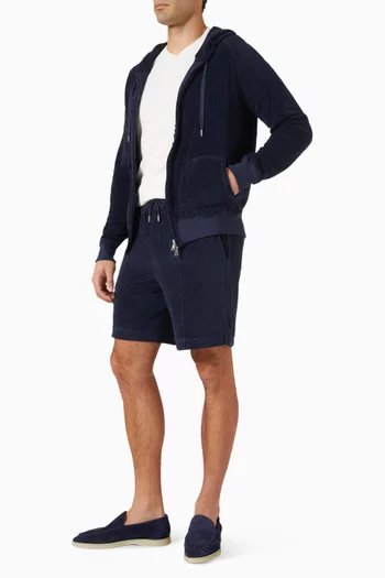 Leisure Zip-up Hoodie in Terry Towelling