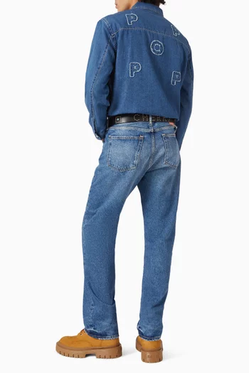 Appliqué-logo Shirt in Denim