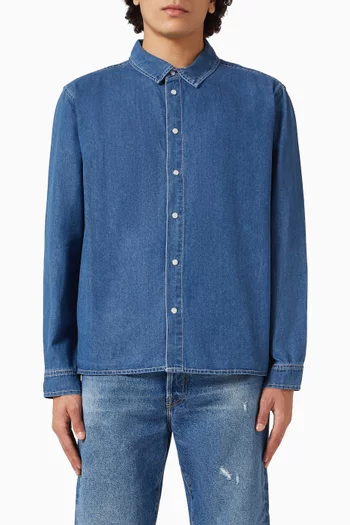 Appliqué-logo Shirt in Denim