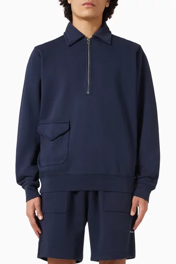 Half-zip Sweatshirt in Cotton