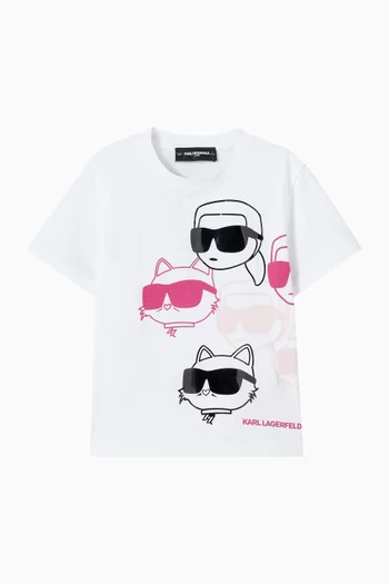 Karl & Choupette T-shirt in Jersey