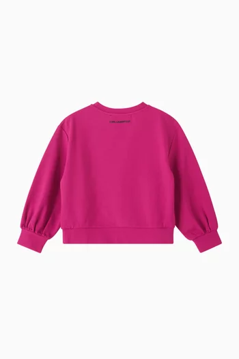 سويت شيرت مطرز بترتر وشعار الماركة