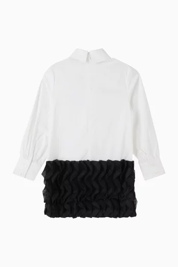 فستان بنمط قميص وتنورة فوال