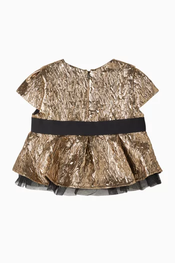 بلوزة جاكار بشعار الماركة