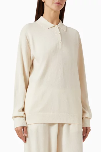 Polo Shirt in Wool-cashmere