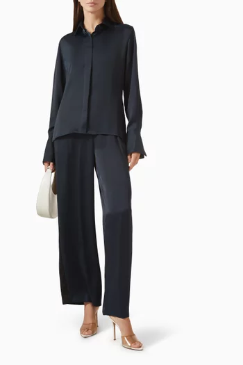 Venus Popover Blouse in Satin