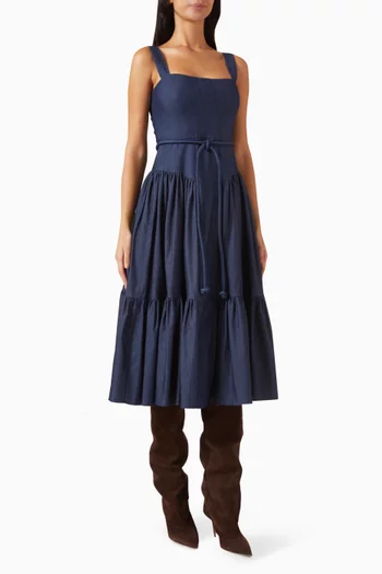Caracas Belted Midi Dress