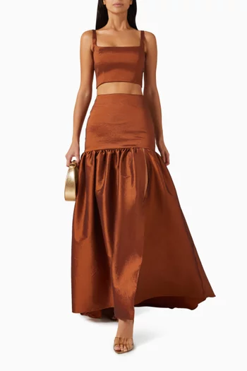 Toledo Cropped Top in Satin