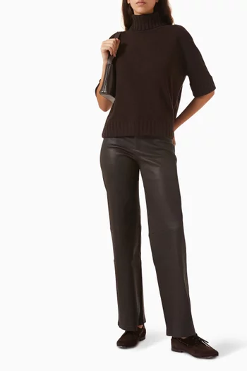 بنطال مارينا جلد ماعز