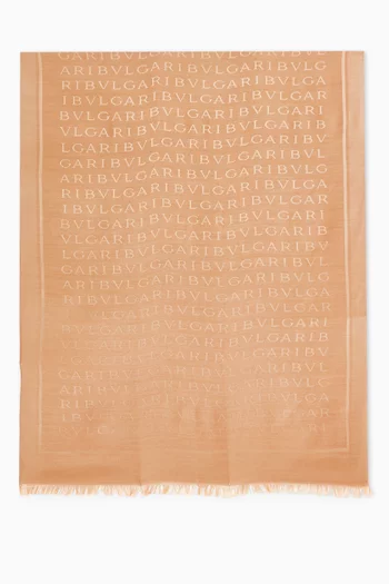 Logo Mania Scarf in Silk Blend