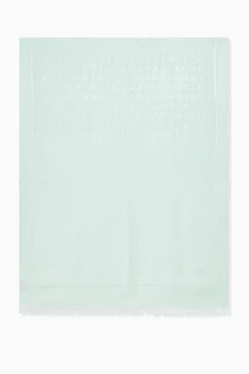 Logo Mania Scarf in Silk Blend