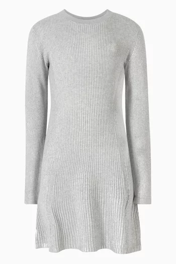 فستان مضلع بطبقة فضية اللون