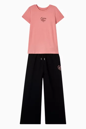 تي شيرت بطبعة شعار الماركة قطن جيرسيه