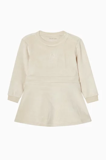 Logo Dress in Corduroy