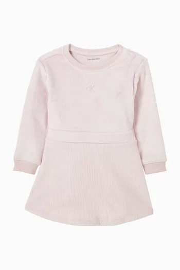 Logo Dress in Corduroy