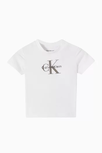 Logo T-shirt in Stretch Cotton-jersey