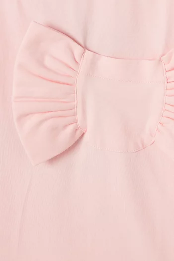 تي شيرت بعقدة بارز قطن وجيرسيه