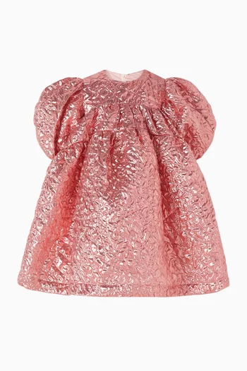 Crinkle Metallic Dress