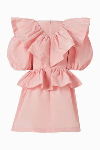 Layered Ruffle Dress in Taffeta
