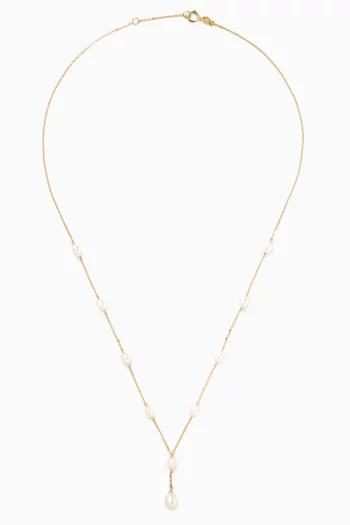 Kiku Pearl Necklace in 18kt Gold