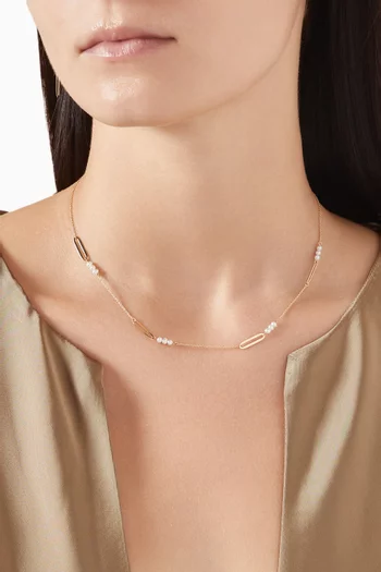 Kiku Pearl Necklace in 18kt Gold