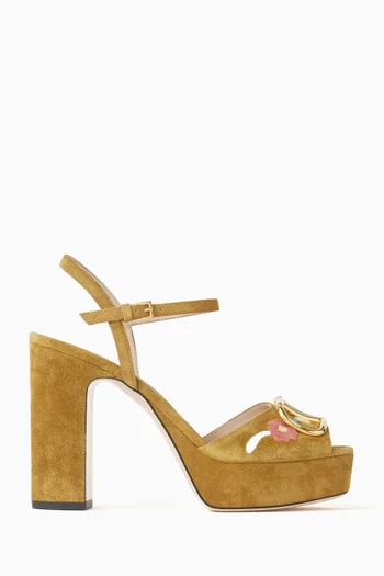 VLOGO Signature 115 Platform Sandals in Suede
