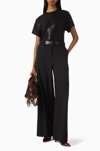 بنطال بيوماتو بقصة ساق واسعة