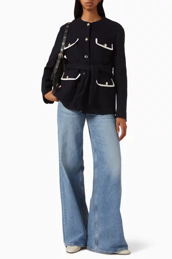 جاكيت بأربعة جيوب تويد