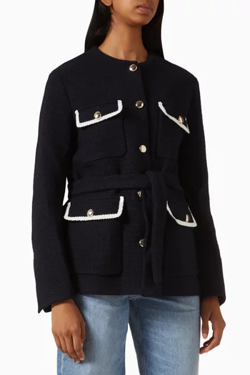 جاكيت بأربعة جيوب تويد